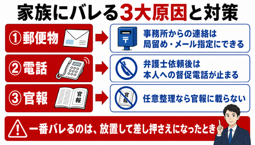 家族にバレる3大原因と対策
